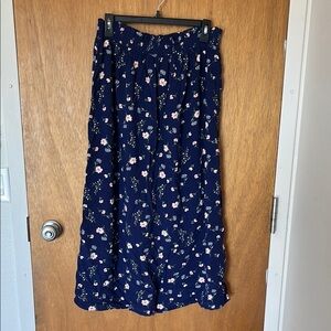 Floral Navy Skirt